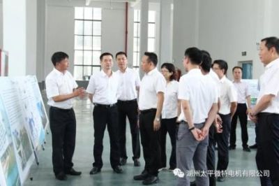 王纲市长莅临太平电机调研年产15万套高精微特电机、5万套高精控制电机及其动力系统、100万套民用微特电机项目
