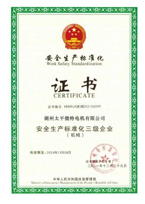 安全生产标准化三级企业